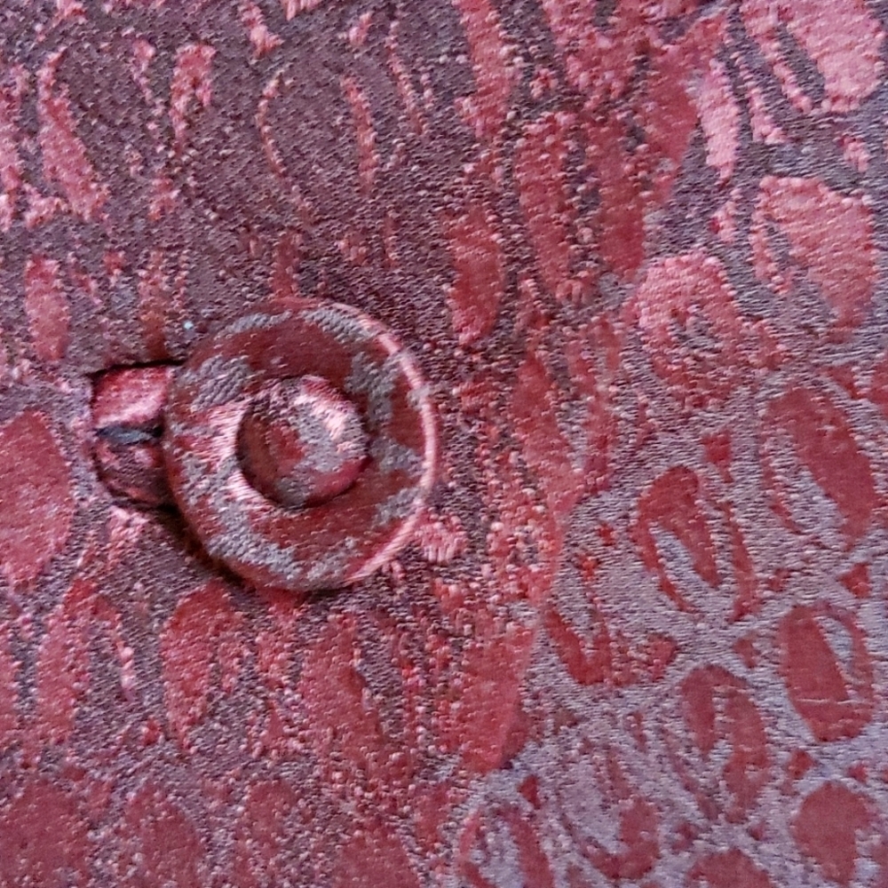 Wool & Silk Brocade Albert Nipon Petite Suit in Burgundy - Picture 16 of 16
